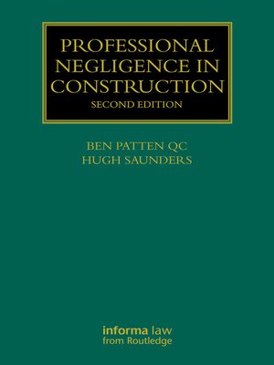 cover image of Professional Negligence in Construction